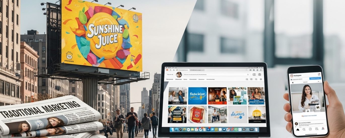 digital marketing, traditional marketing, digital vs traditional marketing, marketing strategies, online marketing, offline marketing, social media marketing, SEO services, PPC advertising, content marketing, business growth, marketing comparison, digital marketing benefits, traditional advertising, marketing trends